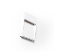LEDKIA LIGHTING Baliza de Pared Exterior LED 3W CCT Seleccionable Aluminio Superficie Cuadrado Jade Blanco