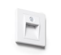 LEDKIA LIGHTING Baliza de Pared LED Empotrable con Sensor PIR Olite para Caja Universal 3000K Blanco Blanco Cálido