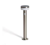 LEDKIA LIGHTING Baliza de Pie Exterior Solar LED 1,5W 50cm Aluminio con Sensor de Movimiento Ashier Plateado