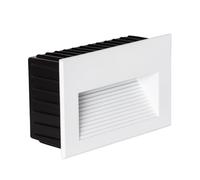 LEDKIA LIGHTING Baliza Exterior LED 5W Empotrable Pared Blanco Goethe Horizon 2700K Blanco Cálido