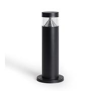 LEDKIA LIGHTING Baliza Exterior LED 5W Superficie Pie 30cm Inti Inox Negro 3000K Blanco Cálido