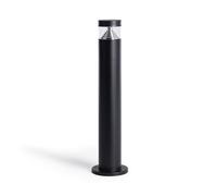 LEDKIA LIGHTING Baliza Exterior LED 5W Superficie Pie 50cm Acero Inoxidable Inti Negro 4000K Blanco Neutro