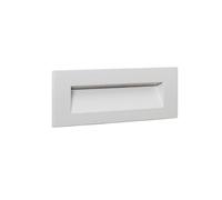 LEDKIA LIGHTING Baliza Exterior LED 7W Empotrable Pared Rectangular Aluminio Blanco Groult 2700K Blanco Cálido