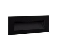 LEDKIA LIGHTING Baliza Exterior LED 7W Empotrable Pared Rectangular Aluminio Negro Groult 2700K Blanco Cálido