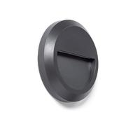 LEDKIA LIGHTING Baliza Exterior LED Superficie Pared Circular Antracita Edulis 4000K Blanco Neutro