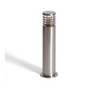 LEDKIA LIGHTING Baliza Exterior Superficie Pie 50cm Acero Inoxidable Cloony Gris E27