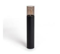 LEDKIA LIGHTING Baliza Exterior Superficie Pie 50cm Aluminio Solok Negro Mate E27