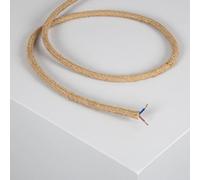 LEDKIA LIGHTING Cable Textil Eléctrico Natural Cáñamo 4 m