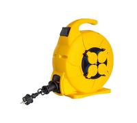 LEDKIA LIGHTING Carrete de Cable Rebobinado Automático 15m IP44 Amarillo