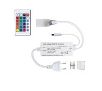 LEDKIA LIGHTING Controlador Neón LED 11 W/m RGB 220V AC 60 LED/m Semicircular 180º IP67 a Medida Corte cada 100 cm Blanco