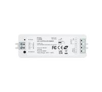 LEDKIA LIGHTING - Controlador Regulador Tira LED Monocolor | Compatible con Mando RF y Pulsador | 5/12/24/36V DC | Tecnología 2,4 GHz | Uso Interior, Blanco, Policarbonato