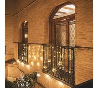 LEDKIA LIGHTING Cortina Bolas Colgantes LED 3.6W 2.5m 3000K Blanco Cálido | Ideal para Navidad