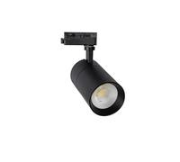 LEDKIA LIGHTING Foco Carril LED Monofásico 20W Mallet Negro 4000K Blanco Neutro