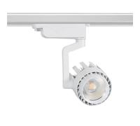 LEDKIA LIGHTING - Foco Carril LED Monofásico | 30W 3000 lm | Luz Cálida 3000K | Tecnología COB | Material PC y Aluminio, Blanco Cálido, Policarbonato