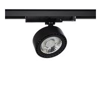 LEDKIA LIGHTING Foco Carril LED Trifásico 20W Onuba CCT Seleccionable Negro 3000K - 4000K - 6000K Seleccionable (Cálido-Neutro-Frío)