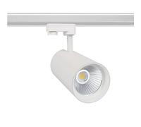 LEDKIA LIGHTING Foco Carril LED Trifásico 20W Regulable Temperatura de Color Seleccionable (Blanco Frío, Neutro, Cálido) Mallet Blanco