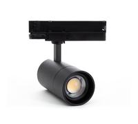 LEDKIA LIGHTING Foco Carril LED Trifásico 20W Wild CCT Seleccionable Multiángulo 24-60º Regulable 0-10V Negro