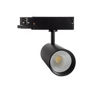 LEDKIA LIGHTING Foco Carril LED Trifásico 40W Carlo Negro 6000K Blanco Frío