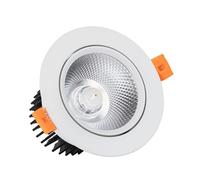 LEDKIA LIGHTING Foco Downlight LED 12W Circular Regulable COB CRI90 Corte Ø 90 mm 2700K Blanco Cálido