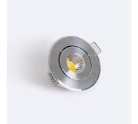 LEDKIA LIGHTING Foco Downlight LED 1W Circular COB CRI90 Corte Ø 45 mm Silver 2700K Blanco Cálido