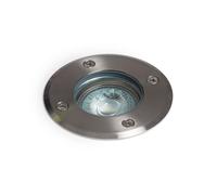 LEDKIA LIGHTING Foco Exterior Empotrable Suelo Basculante Inox GU10 Plateado