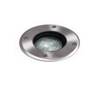 LEDKIA LIGHTING Foco Exterior Empotrable Suelo Circular Inox GU10 Cenit Plateado GU10