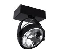 LEDKIA LIGHTING Foco LED 15W CREE de Superficie Direccionable AR111 Regulable Negro 2700K Blanco Cálido