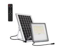 LEDKIA LIGHTING Foco Proyector LED Exterior para Jardín, Terraza, Patio, Garaje Solar 10W 100lm/W IP65 con Control Remoto 4000K Blanco Neutro