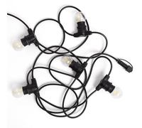 LEDKIA LIGHTING Guirnalda Exterior con Bombillas LED B22 Filamento G45 5m IP44 Negro 4000K Blanco Neutro B22