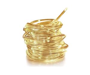 LEDKIA LIGHTING Guirnalda Solar Exterior Tira LED 12m 3000K Blanco Cálido