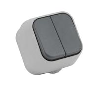 LEDKIA LIGHTING Interruptor Doble IP54 Gris