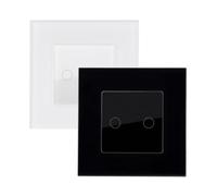 LEDKIA LIGHTING Interruptor Táctil Doble Conmutado y Cruzamiento con Marco Cristal Modern Blanco