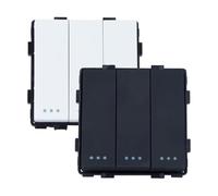 LEDKIA LIGHTING Interruptor Triple Conmutado Modern Negro