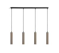 LEDKIA LIGHTING Lámpara Colgante con 4 Focos GU10 | Acabado Bronce | Estilo Moderno Industrial | Iluminación Decorativa para Techo | No Incluye Bombillas | Ideal para Salón, Comedor o Entrada