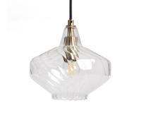 LEDKIA Lámpara Colgante Cristal Blas Ámbar