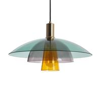 LEDKIA LIGHTING - Lámpara Colgante Cristal Dolly | Vintage y Elegante | Soporte E27 | Luz Cálida/Fría | Interior: Salón, Dormitorio | Altura 1800 mm, Diámetro 450 mm | Multicolor