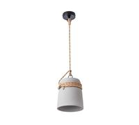 LEDKIA LIGHTING - Lámpara Colgante Dawan | Diseño Natural Cemento y Cuerda | Compatible con Bombilla LED E27 | Uso Interior IP20 | Cable Ajustable, Gris Grafito