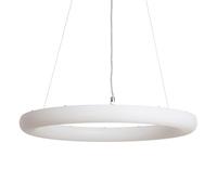 LEDKIA LIGHTING Lámpara Colgante LED Irlava 48W | CCT Seleccionable 2700K-4000K | 5280 Lúmenes | Ø500 mm | Diseño Moderno en Metal Blanco | Luz para Interior: Comedor, Salón, Oficina o Cocina