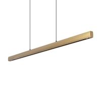 LEDKIA LIGHTING Lámpara Colgante Lineal LED 42W Aluminio Blanco Seleccionable Iluminación Doble Cara Funky Zapp Seleccionable (Cálido-Neutro) 2700K - 3500K - 4000K Dorado Mate/Latón