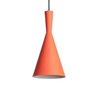 LEDKIA LIGHTING - Lámpara Colgante Metal Lennon | Diseño Retro-Vintage Cono | Altura Ajustable | Para Bombilla E27 Máx Ø95mm | Uso Interior IP20, Terracota, Aluminio
