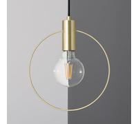 LEDKIA LIGHTING - Lámpara Colgante Metal Mini Otos | Diseño Vintage Elegante | Compatible con Bombilla LED E27 | Para Hogar y Oficinas | Cable Ajustable, Dorado, Hierro