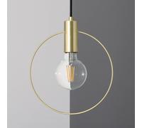 LEDKIA LIGHTING - Lámpara Colgante Metal Mini Otos | Diseño Vintage Elegante | Compatible con Bombilla LED E27 | Para Hogar y Oficinas | Cable Ajustable, Dorado, Hierro