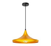 LEDKIA LIGHTING - Lámpara Colgante Metal Presley | Diseño estilo kasa japonés | Aluminio resistente | Cable ajustable | Compatible con bombillas E27 | Interior IP20, Dorado, Aluminio