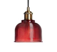 LEDKIA LIGHTING Lámpara Colgante Metal y Cristal Craiova Rojo E27
