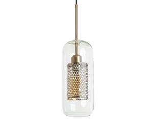 LEDKIA LIGHTING Lámpara Colgante Metal y Cristal Julieta Lungo Dorado E27