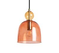 LEDKIA LIGHTING Lámpara Colgante Metal y Cristal Mono-Baudelaire Rojo E14