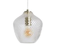 LEDKIA LIGHTING Lámpara Colgante Metal y Cristal Stiklu Dorado E27