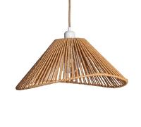 LEDKIA LIGHTING - Lámpara Colgante Papel Trenzado Mikah | Diseño Moderno y Funcional | Diámetro Ø45 cm | Ideal para Salón, Dormitorio | Fácil Instalación | Luz Suave, Natural, Cuerda