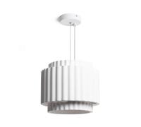 LEDKIA LIGHTING Lámpara Colgante Yeso Double Colum Blanco E27