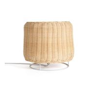 LEDKIA LIGHTING - Lámpara de Mesa de Ratán Gondia | Diseño Mediterráneo | Fabricación Artesanal | Potencia Máxima 40W | IP20 Interior | Versátil y Portátil, Natural, Mimbre